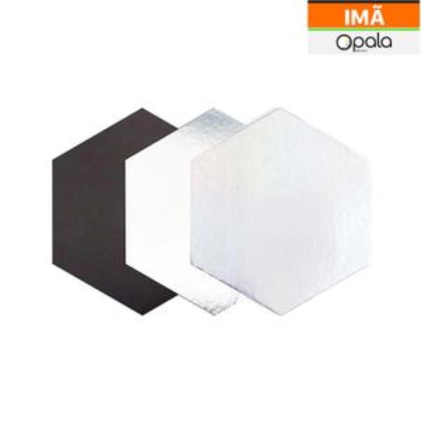 Plaquinha de Imã para Sublimação Hexagonal Prata 9x9cm - 10 Unidades