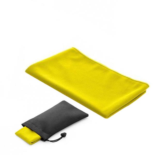 Toalha Esporte para Sublimação com Bolsa 30x80cm - Amarela