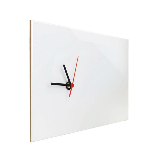 Relógio de Azulejo em Cerâmica Branco Brilho para Sublimação 20x30cm
