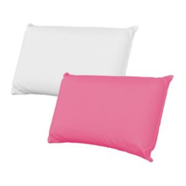 Capa para Travesseiro Rosa / Branca - 50x70cm