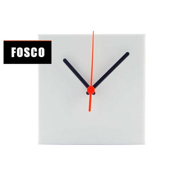 Relógio de Azulejo em Cerâmica Branca Fosco para Sublimação 15x15cm