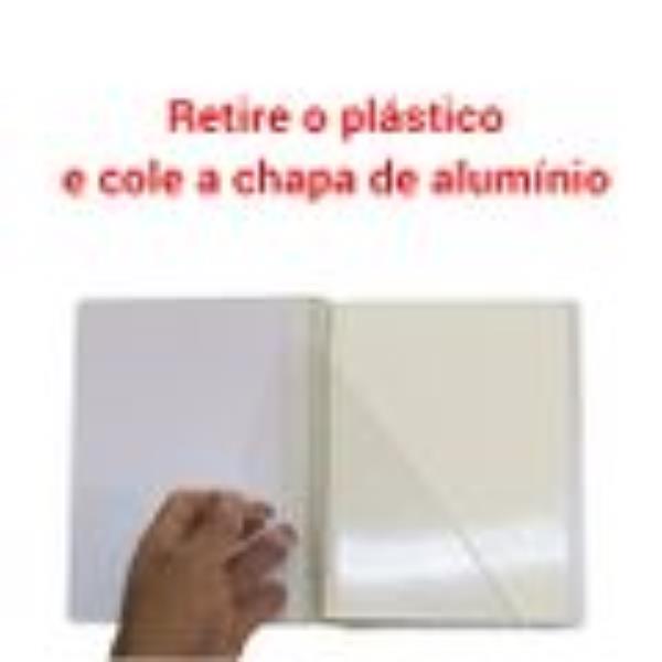 Álbum de Fotografia Premium com Capa na Cor Linho Bege com 16 Folhas de Alumínio Branca para Sublimação 15x20cm