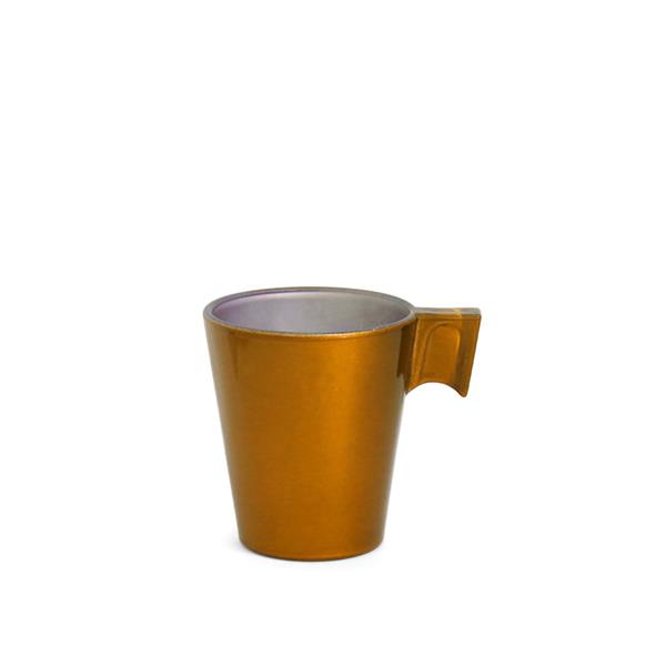 Xícara de Vidro de Café para Sublimação na Cor Amarelo - 80ml