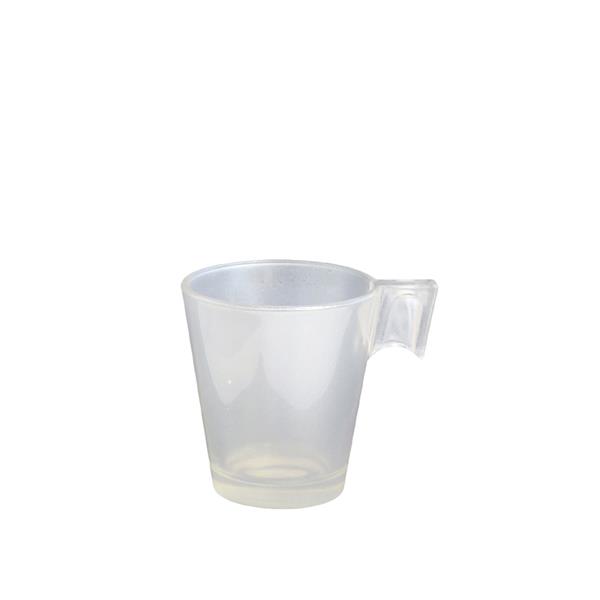Xícara de Vidro de Café para Sublimação na Cor Branco Pérola - 80ml