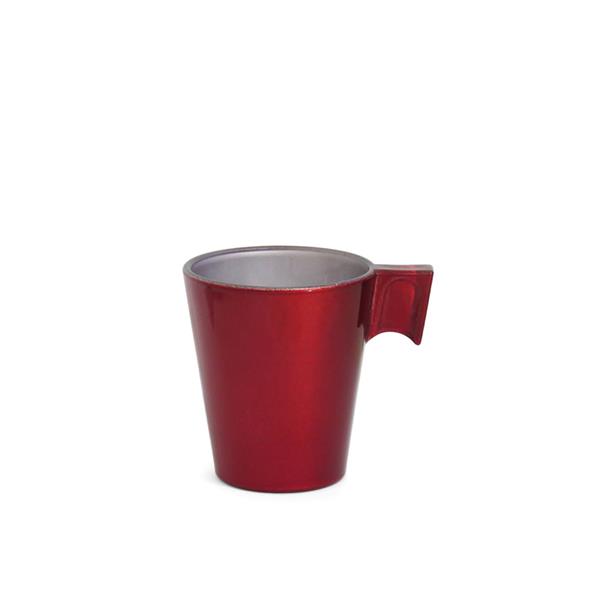 Xícara de Vidro de Café para Sublimação na Cor Vermelho - 80ml
