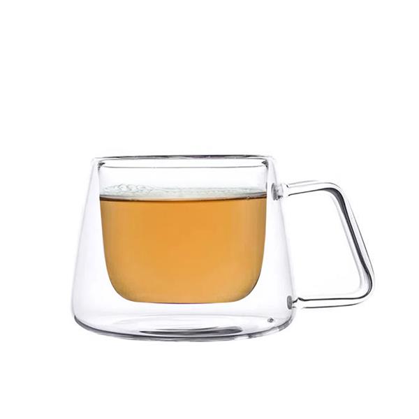 Xícara de Vidro Cristal Double Wall Elegance de Chá para Sublimação - 180ml