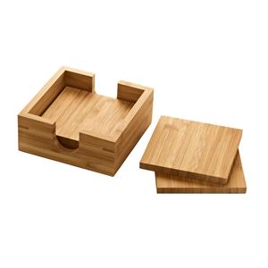 Kit de 4 Porta-Copos em Bambu