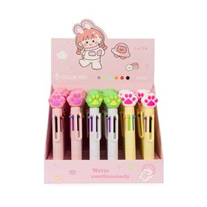 Caneta de Plástico Patinha Multicolor 6 Cores