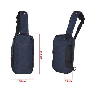 Mochila de Ombro USB Com Segredo 7 litros