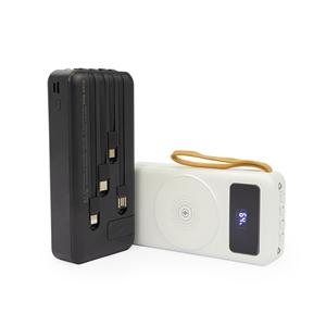 Power Bank 20000mAh com Carregamento via Indução ou via Cabo